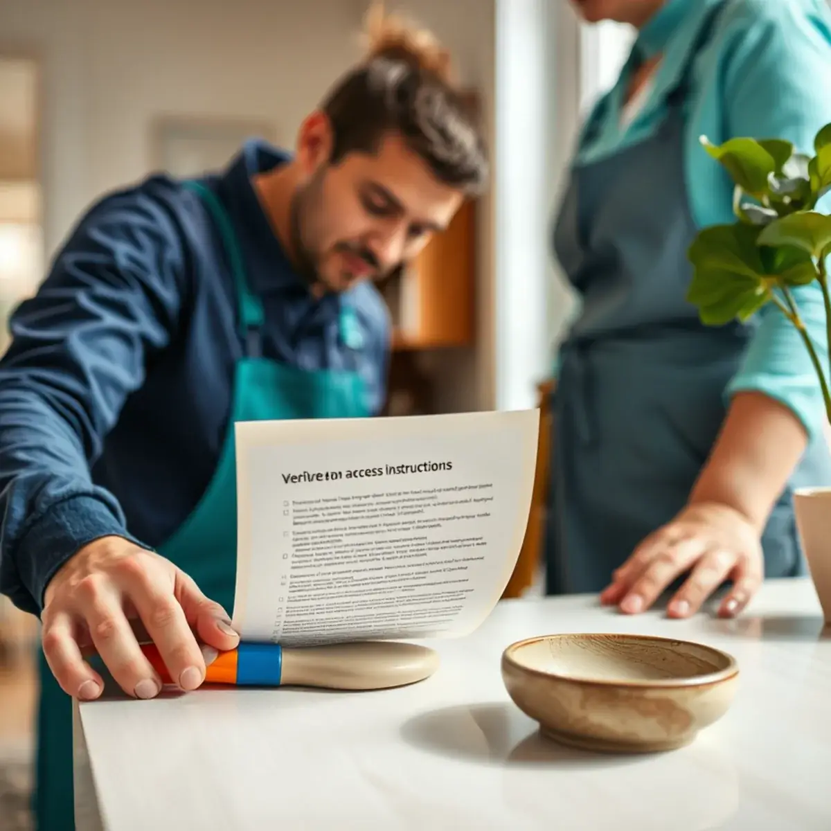 Secure home access instructions prepared for a professional cleaning appointment