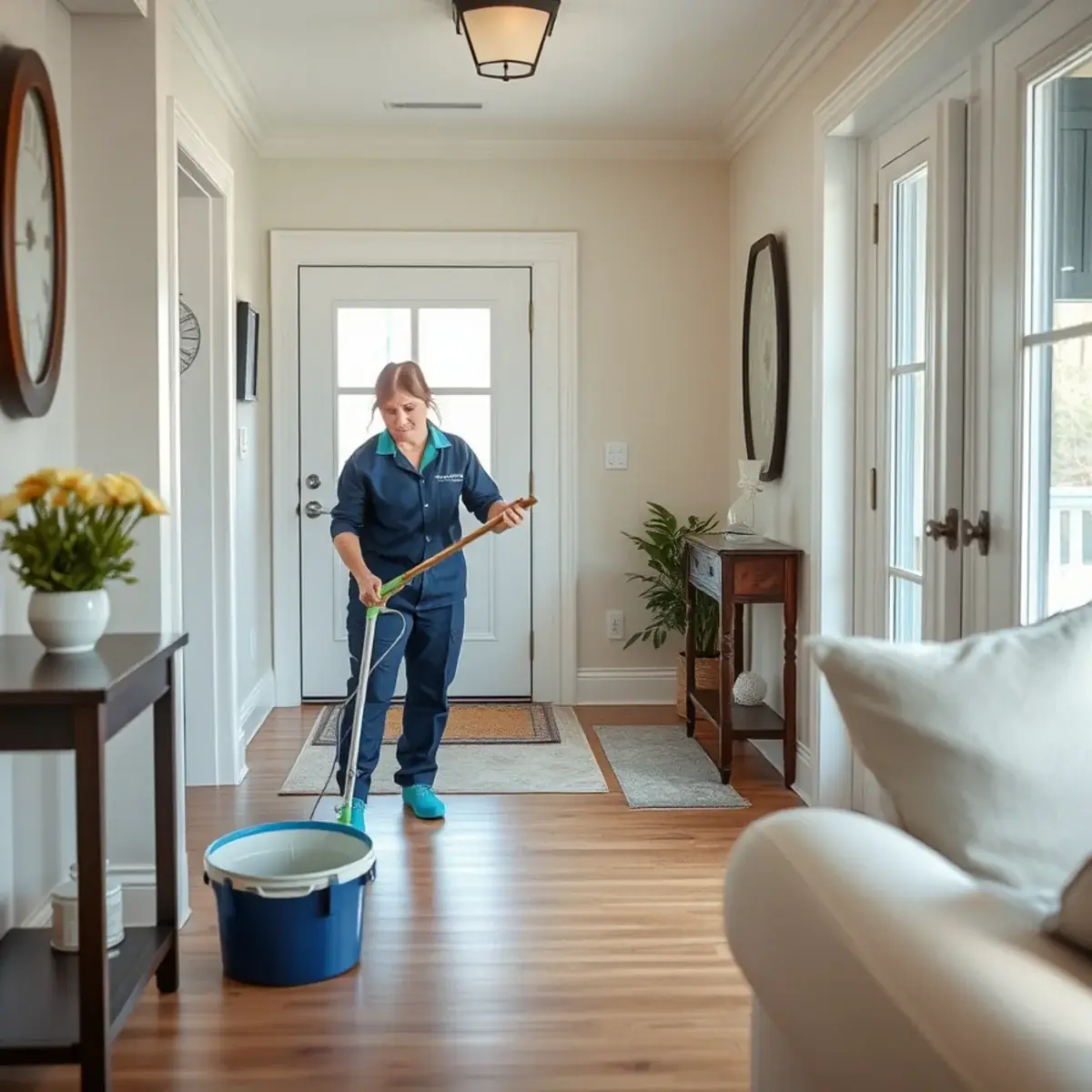 Professional cleaner working inside a Island Heights, New Jersey home