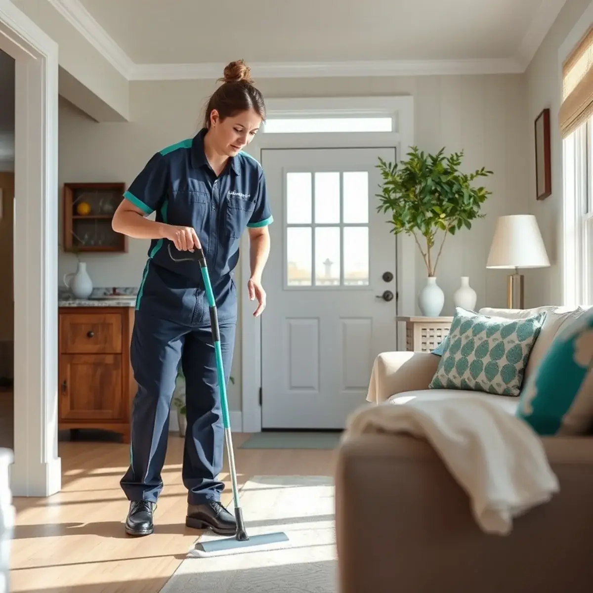 Professional cleaner working inside a Ocean Gate, New Jersey home
