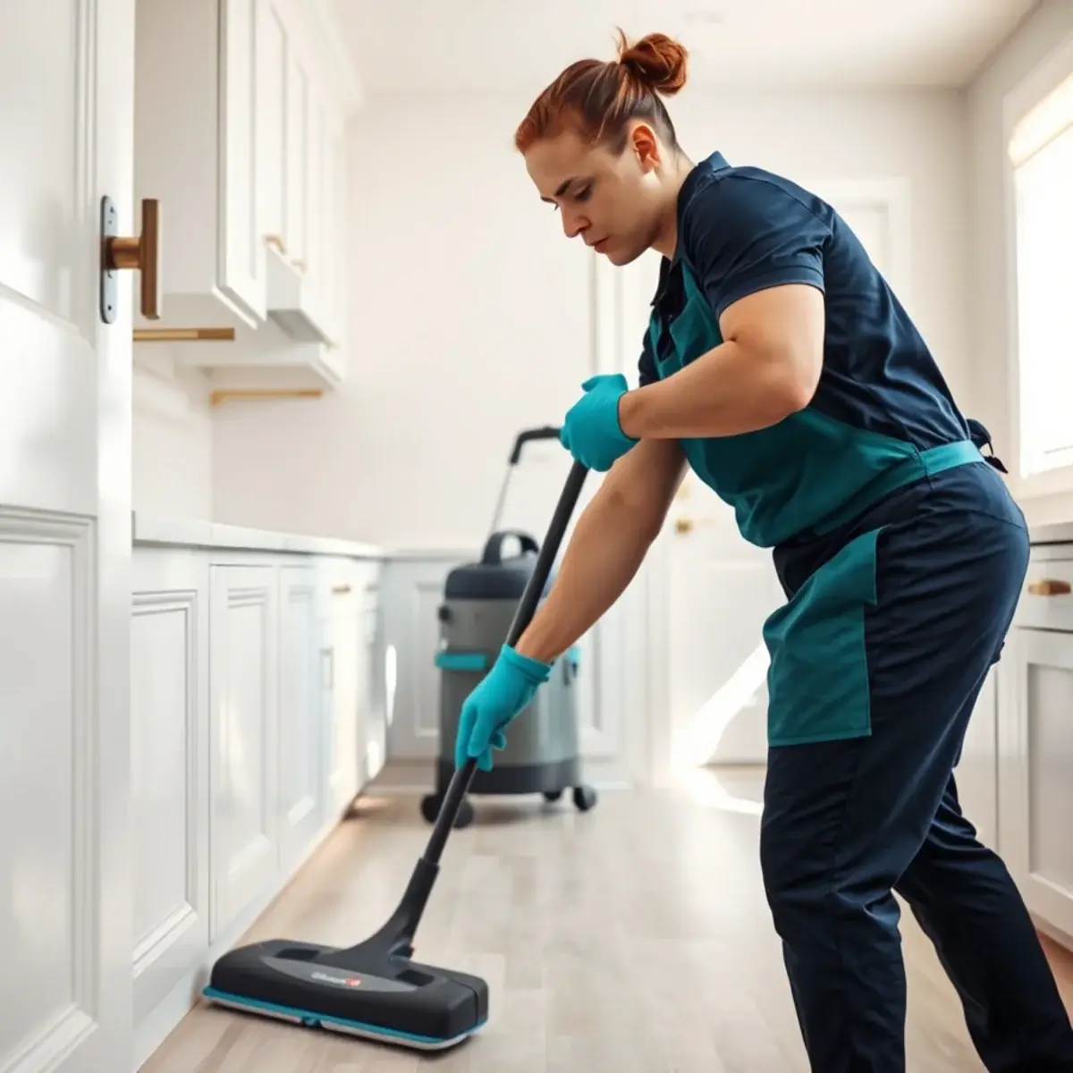 Move-out cleaning in an empty New Jersey apartment